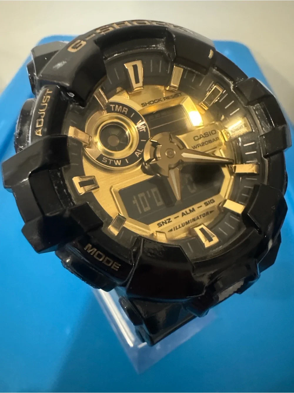 G-Shock Black and Gold Tactical Analog-Digital Watch